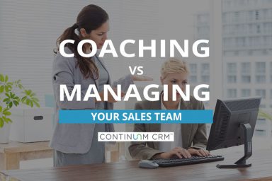 Managing vs Coaching a Sales Team